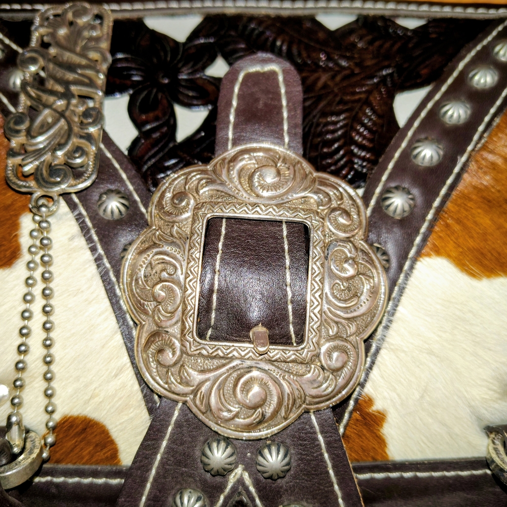 American West Black and Brown Crossbody Bag - Picture 7 of 9